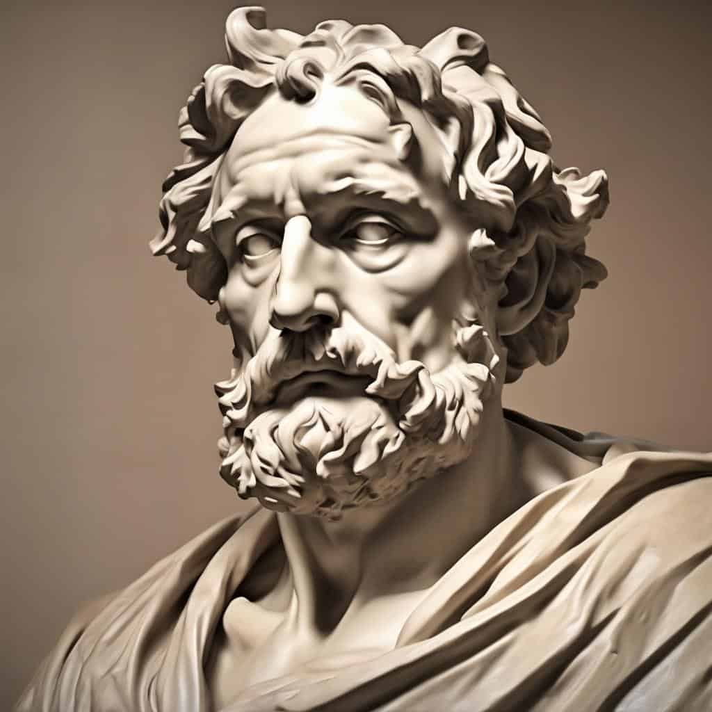 Αρχαία ελληνική γλυπτική, Αφιέρωμα στην Αναγέννηση και στη Μοντέρνα Τέχνη, Μαρμάρινο άγαλμα διάσημου φιλοσόφου, Αναπαράσταση από την ιστορία της τέχνης, Ιστορικά έργα τέχνης, Από την κλασική μέχρι τη σύγχρονη τέχνη, Μνημειώδεις γλυπτικές δημιουργίες, Εκπληκτικές αριστουργήματα του πολιτισμού, Διαχρονική τέχνη και καλλιτεχνική κληρονομιά, Πολιτιστική και εκπαιδευτική αξία, Ικανοποιεί την περιέργεια για την τέχνη και την ιστορία.